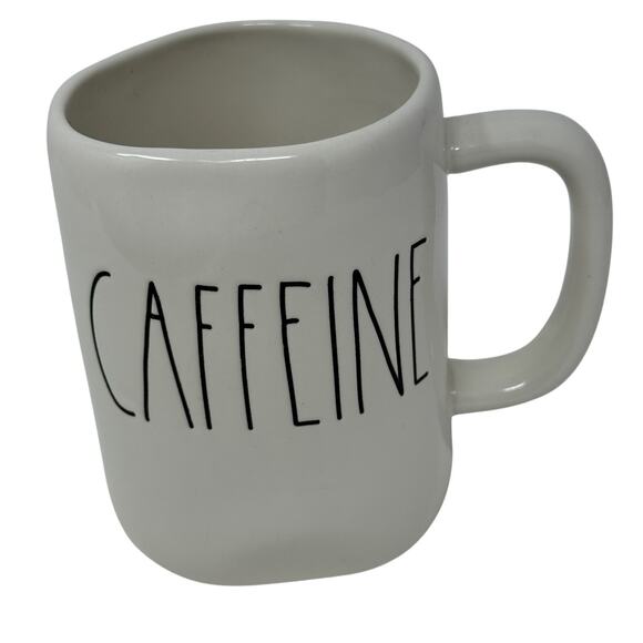 Rae Dunn Artisan Collection By Magenta White Ceramic CAFFEINE Mug Farmhouse - Picture 2 of 8